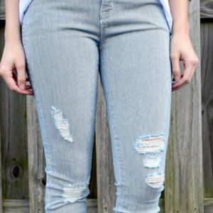 Parker Smith‎ Ava Stripe Destroyed Skinny Jeans